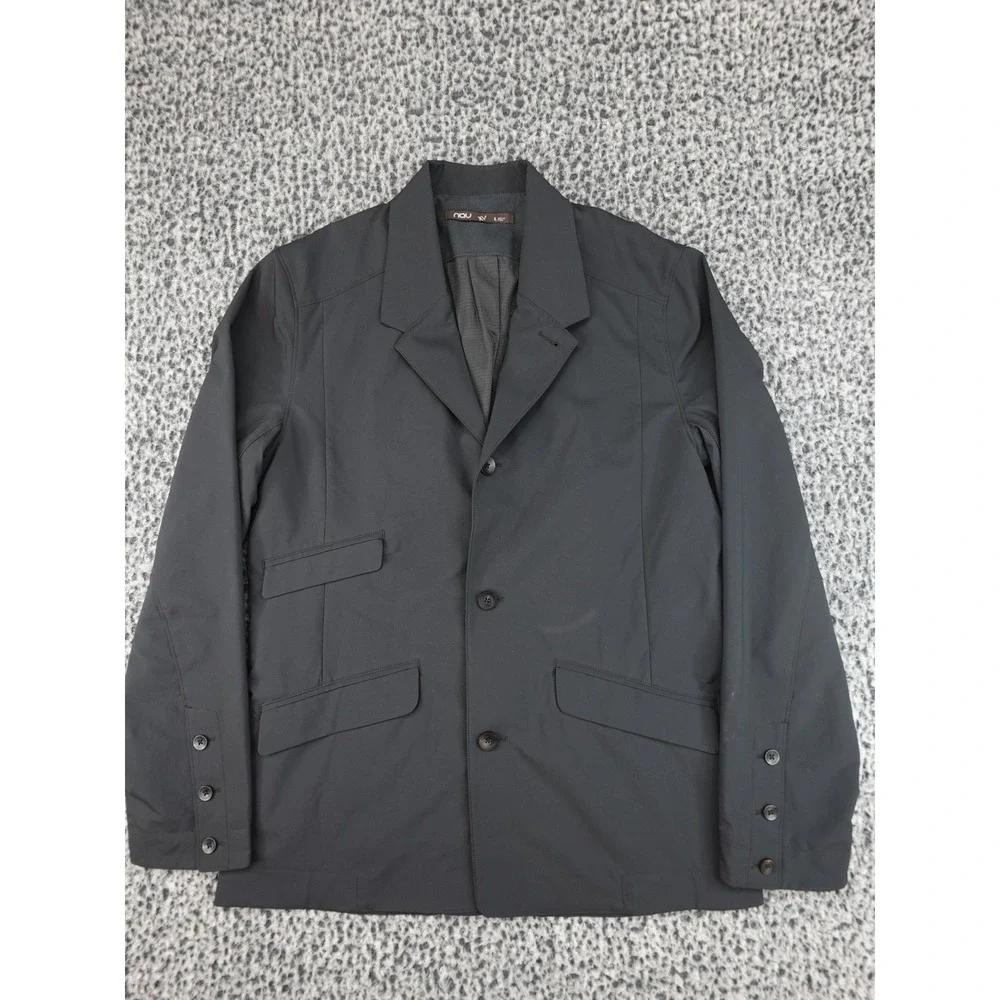 Nau Technical Blazer Mens Large Black Recycled Polyester Water Repellent